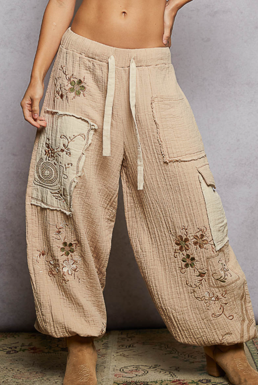 Mossy Trails Embroidered Pants