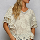 Flutter Around Embroidered Top