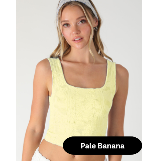 Double Lace Square Neck Crop Top