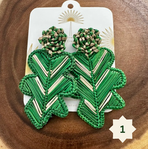 Iraca Palm Leaf Earrings