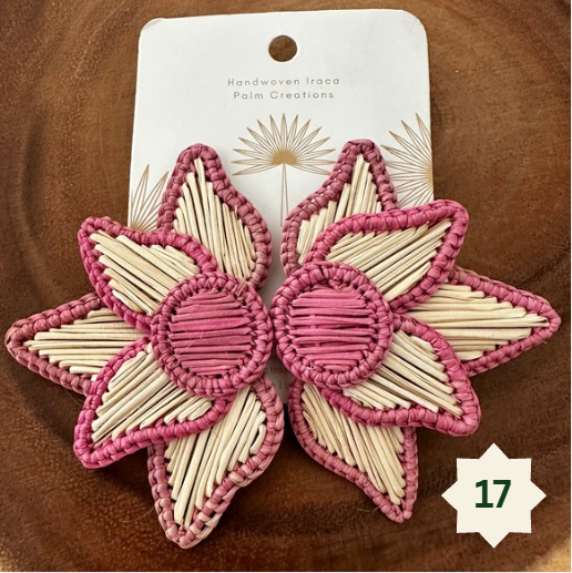 Woven Palm Leaf Earrings