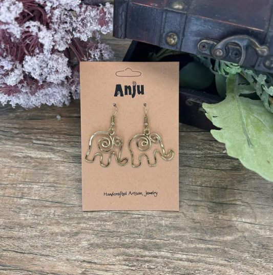 Hammered Gold/Brass Earrings