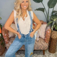 Sunflower Embroidered Suspender Jeans