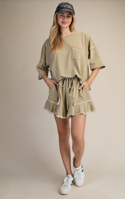 Dancing In The Rain Ruffle Shorts