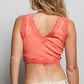 Pol Ribbed Lace Crop Top