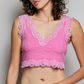 Pol Ribbed Lace Crop Top