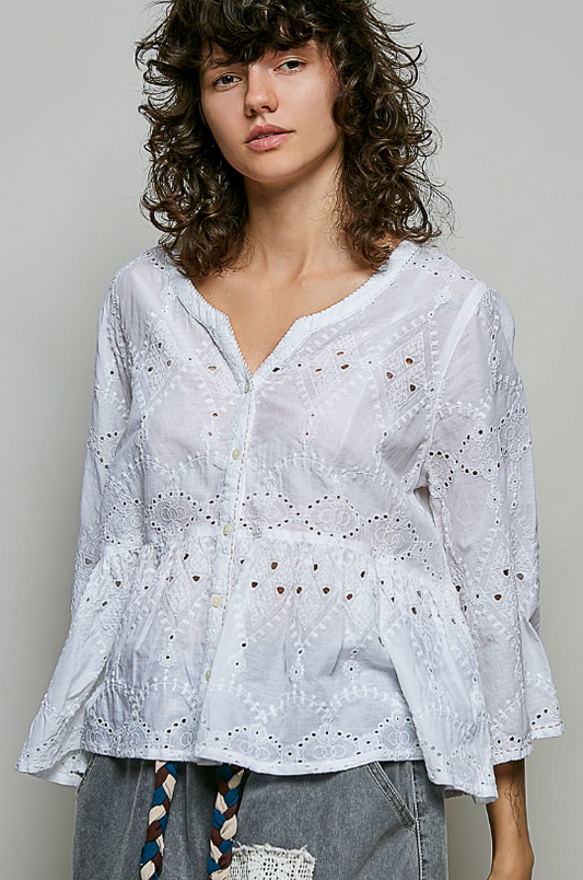 Timeless Love Eyelet Top