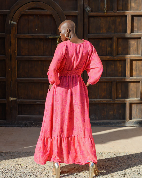 Pink Woven Dress
