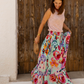 Blue Floral Maxi Skirt