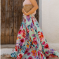 Blue Floral Maxi Skirt