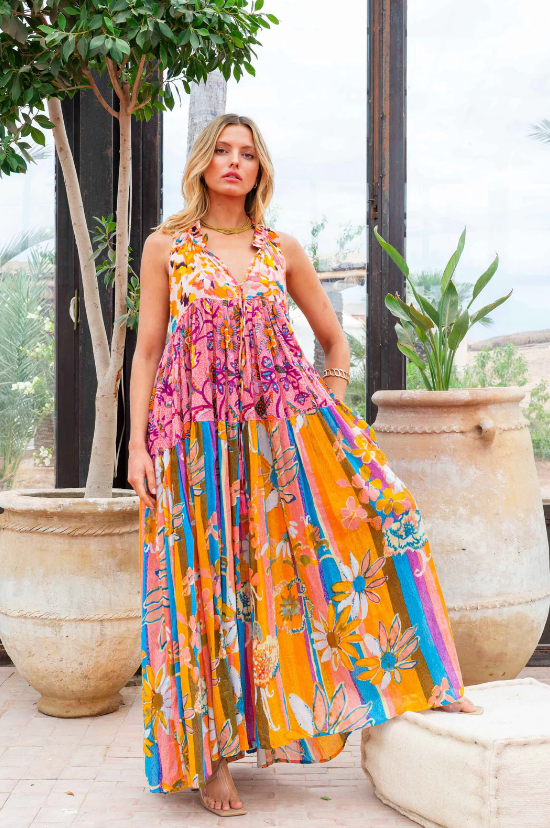 Multi Floral Maxi Dress
