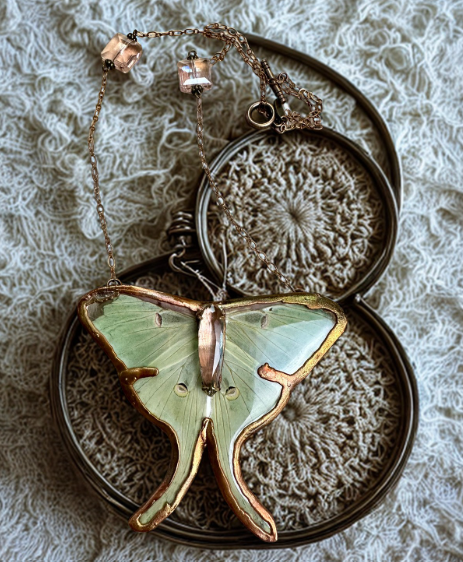 Luna Moth Necklace