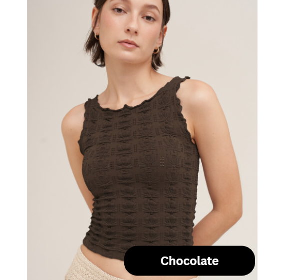 Lettuce Edge Lace Tank Top