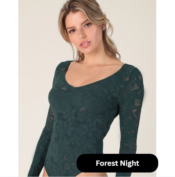 Lace Textured Bodysuit *Final Sale*