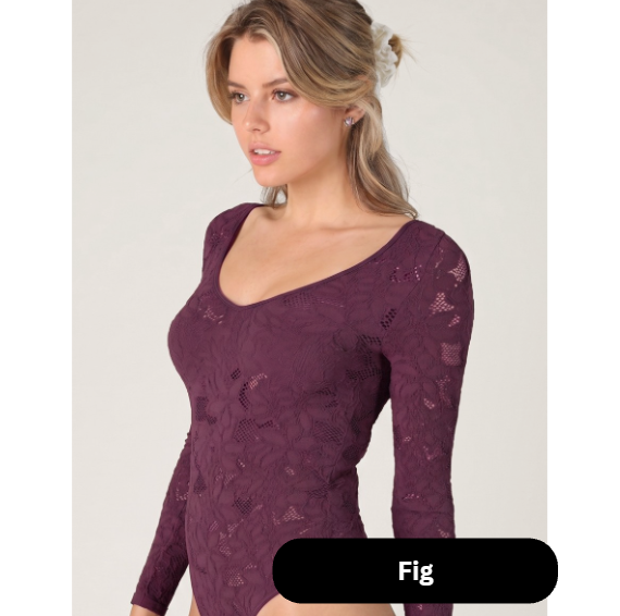 Lace Textured Bodysuit *Final Sale*