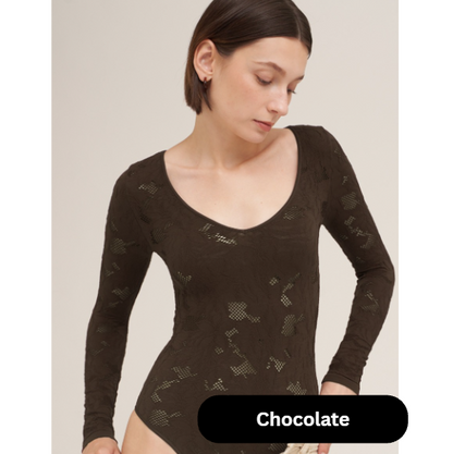 Lace Textured Bodysuit *Final Sale*