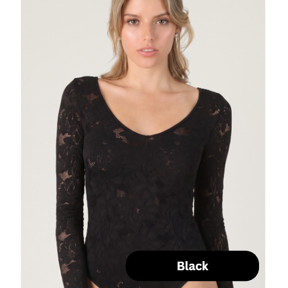 Lace Textured Bodysuit *Final Sale*