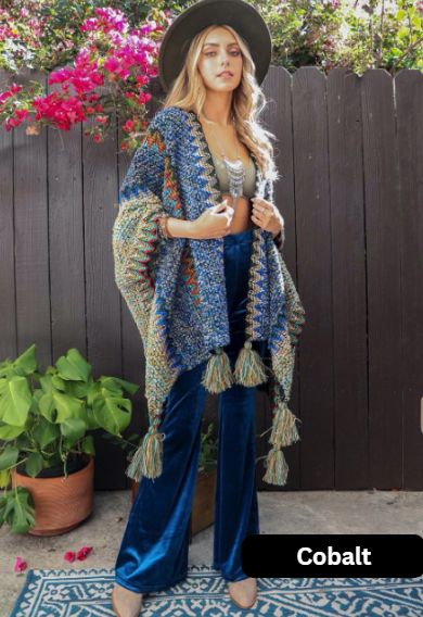 Electric Moon Knit Poncho