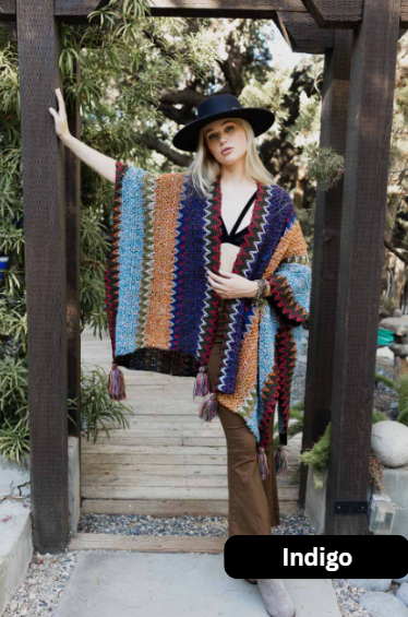 Electric Moon Knit Poncho
