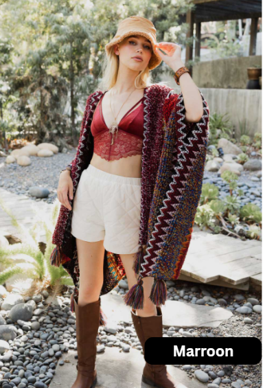 Electric Moon Knit Poncho