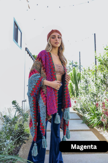 Electric Moon Knit Poncho