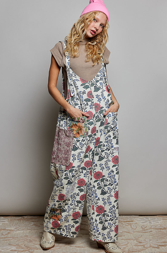 Ramble On Floral Overalls