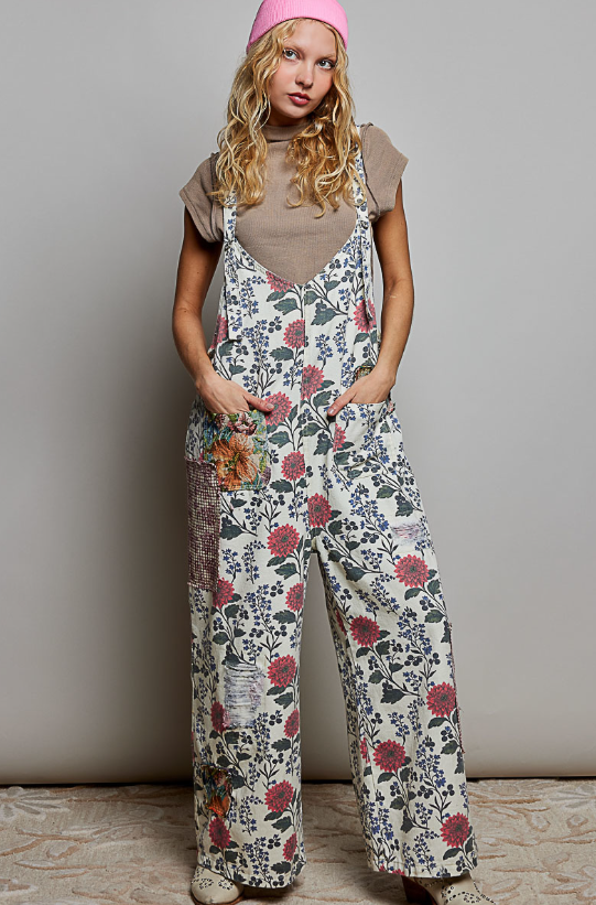 Ramble On Floral Overalls