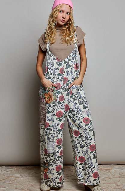 Ramble On Floral Overalls