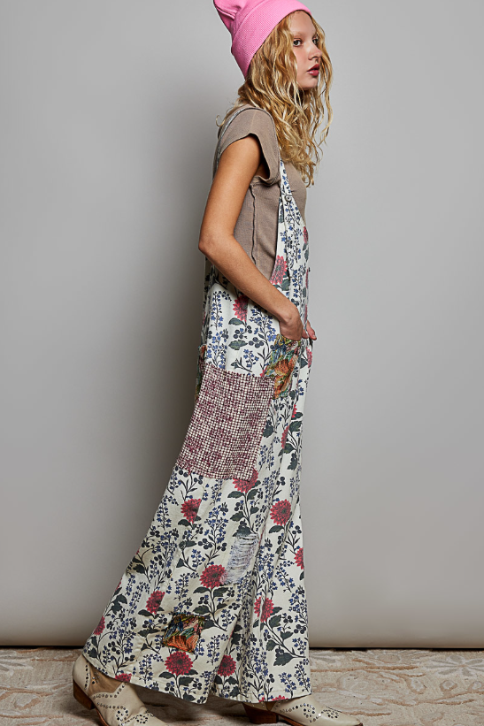 Ramble On Floral Overalls