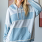 Contrast Blue Grey Hoodie *Final Sale*