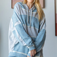 Contrast Blue Grey Hoodie *Final Sale*