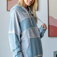 Contrast Blue Grey Hoodie *Final Sale*