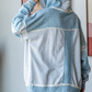 Contrast Blue Grey Hoodie *Final Sale*
