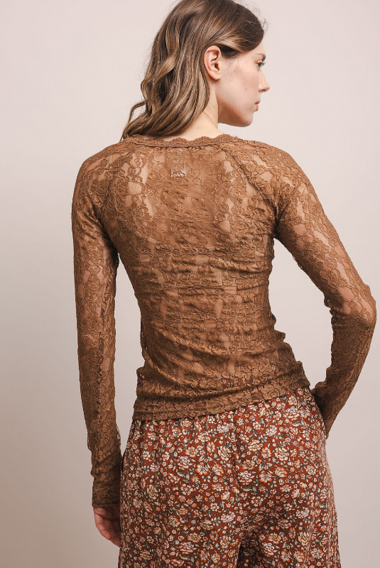 Long Sleeve Lace Tops