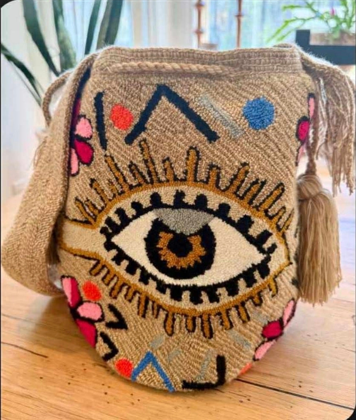 Punch Needle Bucket Bags -Large