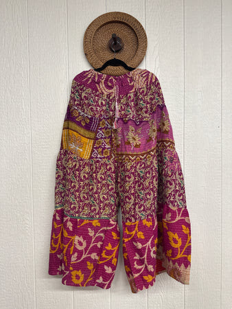 Lotus Wide Leg Kantha Pants