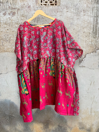 Babydoll Dress in Kantha